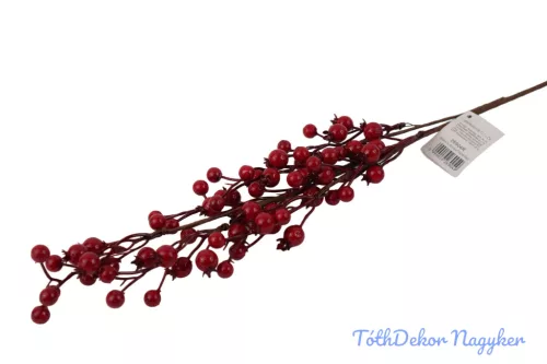 Piros bogyós ág 66 cm