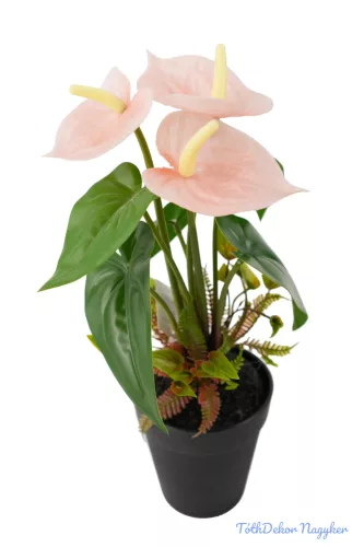 Cserepes gumi flamingó 30cm - Halvány Rózsaszín