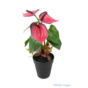 Cserepes gumi flamingó 30cm - Mályva-Rózsaszín