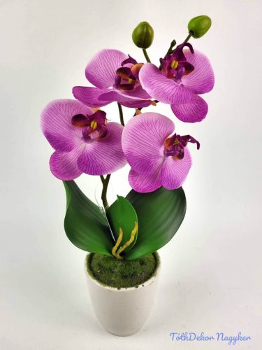 Cserepes gumi orchidea 39 cm - Világos Lilás
