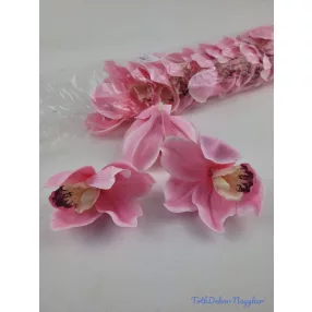 Cymbidium orchidea selyem fej D10 cm - Babarózsaszín