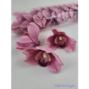 Cymbidium orchidea selyem fej D10 cm - Mályvás