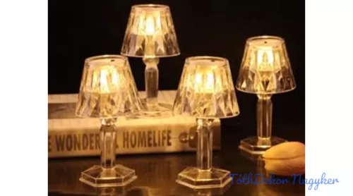 LED álló lámpás melegfényű 6,2x11,6cm - Kristály
