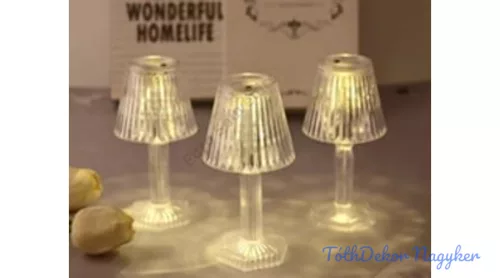 LED álló lámpás melegfényű 6,2x11,6cm - Csíkos