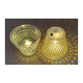 Poharas LED mécses meleg fényű 6,7x5cm - Cserepes