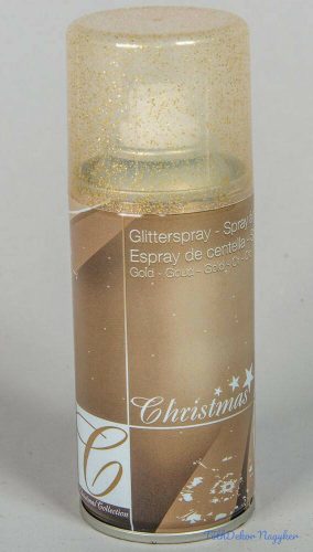 Glitter Dekorációs fújós spray 150 ml - Arany