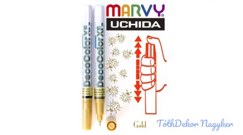 Marvy DecoColor lakkfilc tűhegyű 120S - Arany