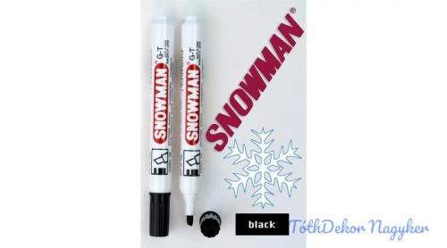 Snowman alkoholos filc vastag vágott hegyű GT - Fekete