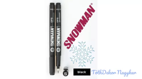 Snowman alkoholos filc tűhegyű OPS - Fekete