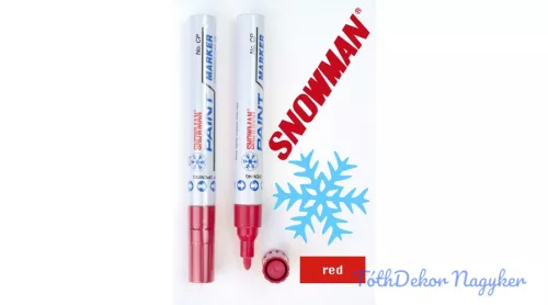 Snowman lakkfilc vastag CP - Piros