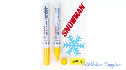 Snowman lakkfilc vastag CP - Sárga