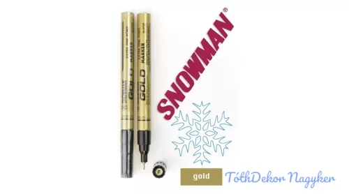 Snowman lakkfilc tűhegyű EFGP - Arany