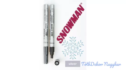 Snowman lakkfilc tűhegyű EFSP - Ezüst
