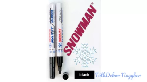 Snowman lakkfilc vékony FCP - Fekete