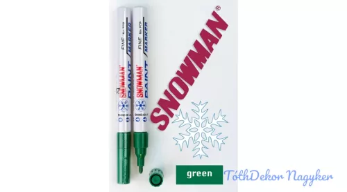 Snowman lakkfilc vékony FCP - Zöld