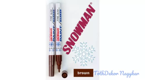 Snowman lakkfilc vékony FCP - Barna