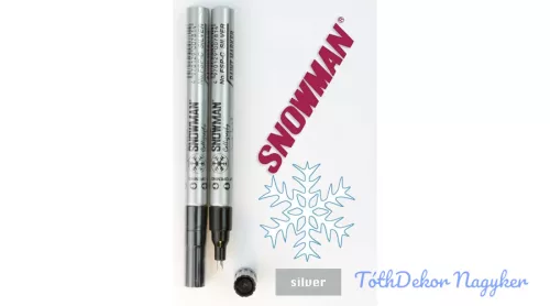 Snowman lakkfilc vékony FSP-C - Ezüst, vágott