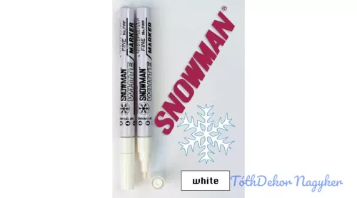 Snowman lakkfilc vékony FWP - Fehér