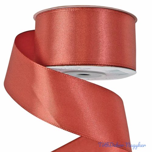 Szatén szalag 38 mm x 22.86 m - Bronz Rozé
