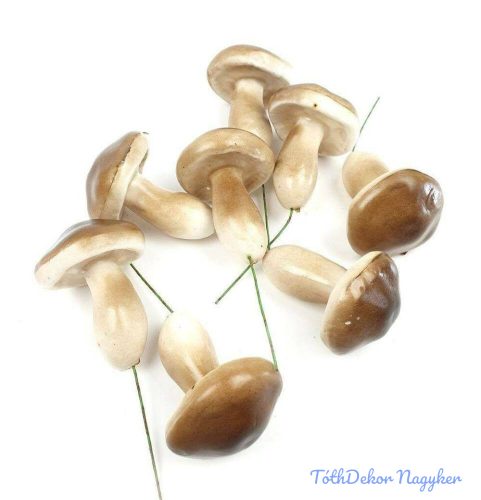 Mű gomba 7,5 cm drótos - Barna