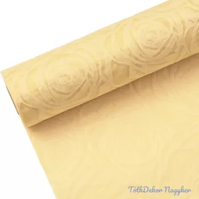 Rózsafejmintás 3D vetex 50cm x 4.5m - Krém