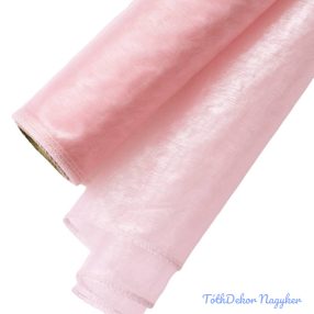 Organza szegett 40cm x 8,2m - Púder Rózsaszín