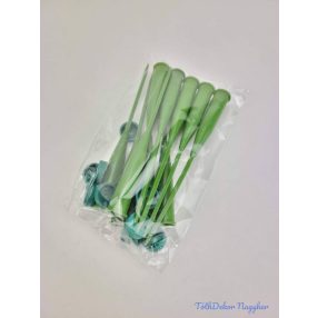 Fiola kupakkal zöld rövid pálcás 14cm 10db/cs