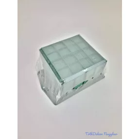 Kocka tűzőhabos csokortartó öntapadós talppal 11x11cm