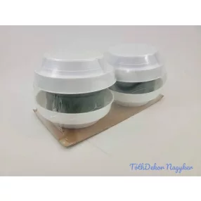 Kör műanyag tál szavanna D11/8cm tűzőhabbal - Fehér