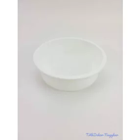 Kör műanyag tál D14cm - Fehér