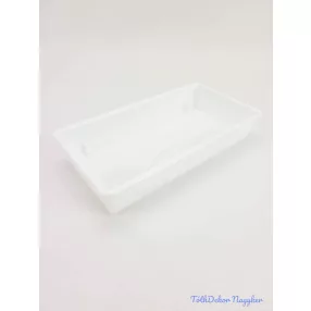 Tégla műanyag tál 1/1 tűzőhabos 23x11cm - Fehér