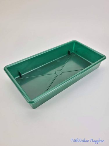 Tégla műanyag tál 1/1 tűzőhabos 23x11cm - Zöld