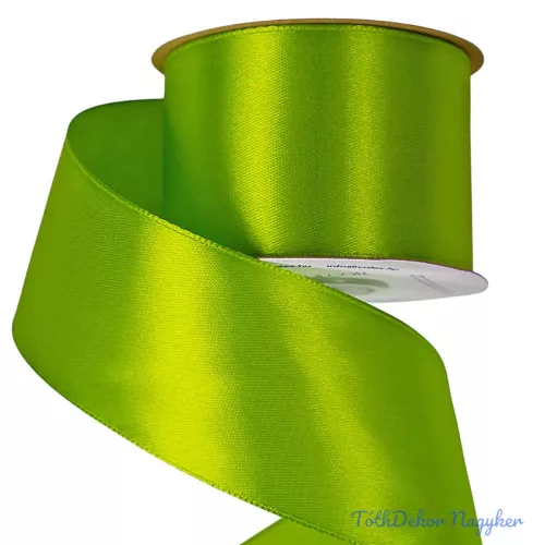 Szatén szalag 50 mm x 22.86 m - Teazöld