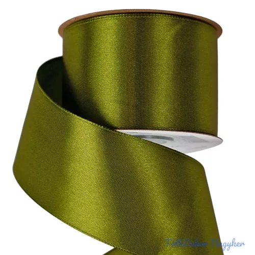 Szatén szalag 50 mm x 22.86 m - Olivazöld