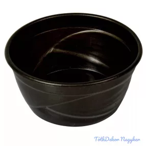   Műanyag kerek hullámos mintás tál D15,5cm M7,5cm - Grafit