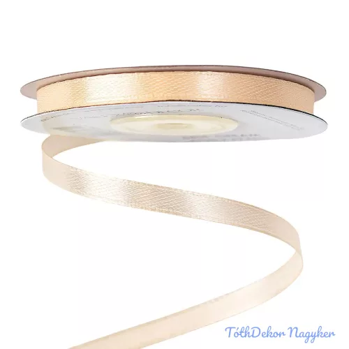 Szatén szalag 6 mm x 22.86 m - Krém