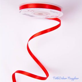 Szatén szalag 6 mm x 22.86 m - Piros