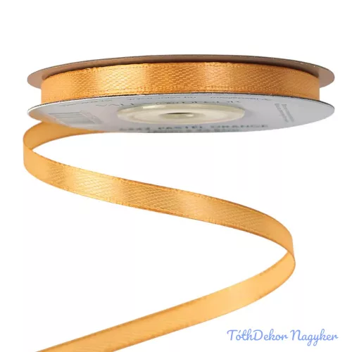 Szatén szalag 6 mm x 22.86 m - Pasztell Narancs