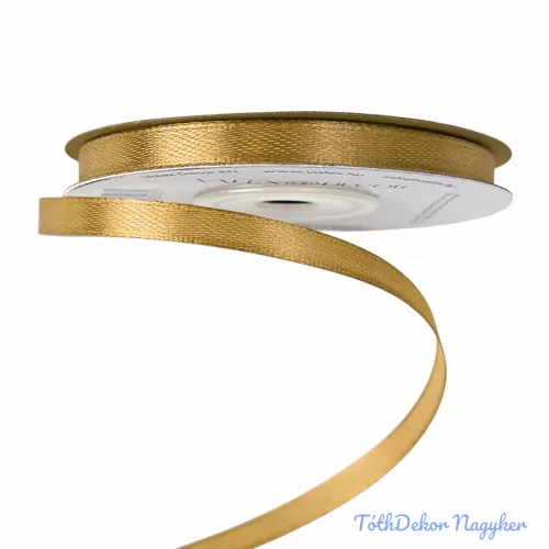 Szatén szalag 6 mm x 22.86 m - Aranybarna