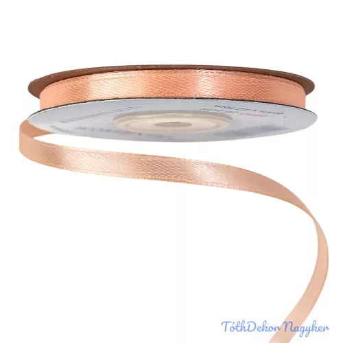 Szatén szalag 6 mm x 22.86 m - Barack