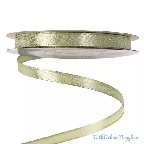 Szatén szalag 6 mm x 22.86 m - Vintage Zöld