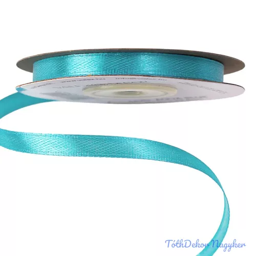 Szatén szalag 6 mm x 22.86 m - Aqua Kék