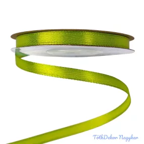 Szatén szalag 6 mm x 22.86 m - Teazöld