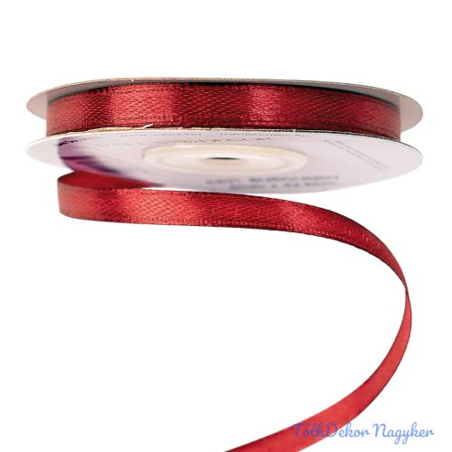 Szatén szalag 6 mm x 22.86 m - Bordó