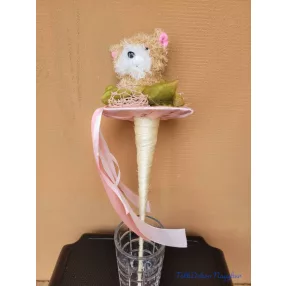   Ballagási csokor szizál tölcséres plüss figurával 40 cm - 20