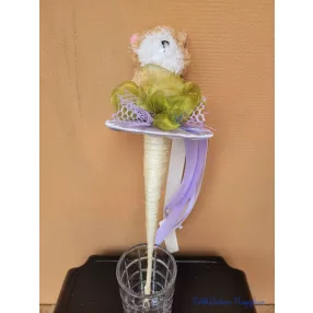   Ballagási csokor szizál tölcséres plüss figurával 40 cm - 25