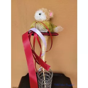   Ballagási csokor szizál tölcséres plüss figurával 40 cm - 9