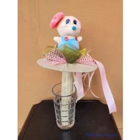 Ballagási csokor merev szár plüss figura 36cm - 43