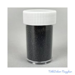 Csillámpor tégelyben 30ml - Fekete