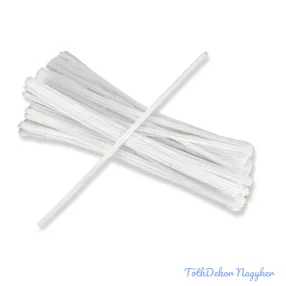 Zsenília drót 30 cm 100db/cs - Fehér